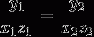 http://latex.codecogs.com/gif.latex?\frac%7by_%7b1%7d%7d%7bx_%7b1%7dz_%7b1%7d%7d=\frac%7by_%7b2%7d%7d%7bx_%7b2%7dz_%7b2%7d%7d