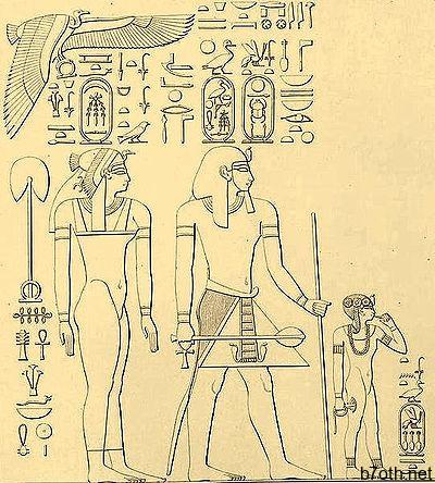 400px-Thutmose_I_Family-83d40m-highContrast