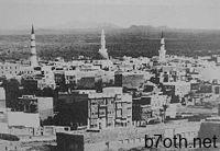 منظر عام للمدينة المنورة قديماً.