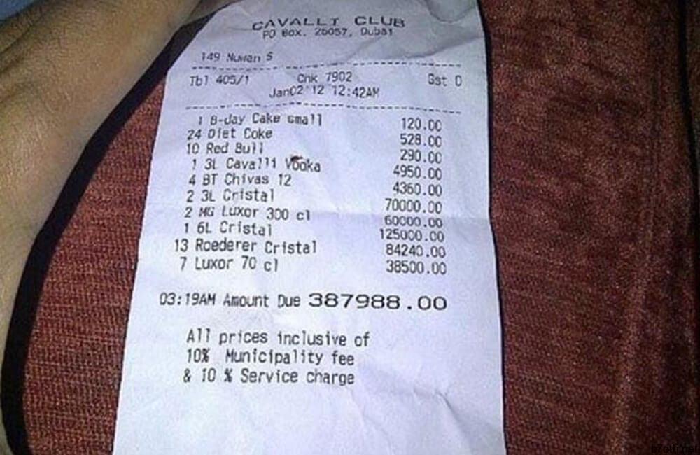 Giant Restaurant Bills @mayraperezmadri / Pinterest.com