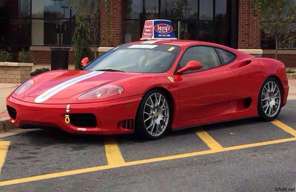 Pizza Delivered by a Farrari @kelceycoward / Pinterest.com