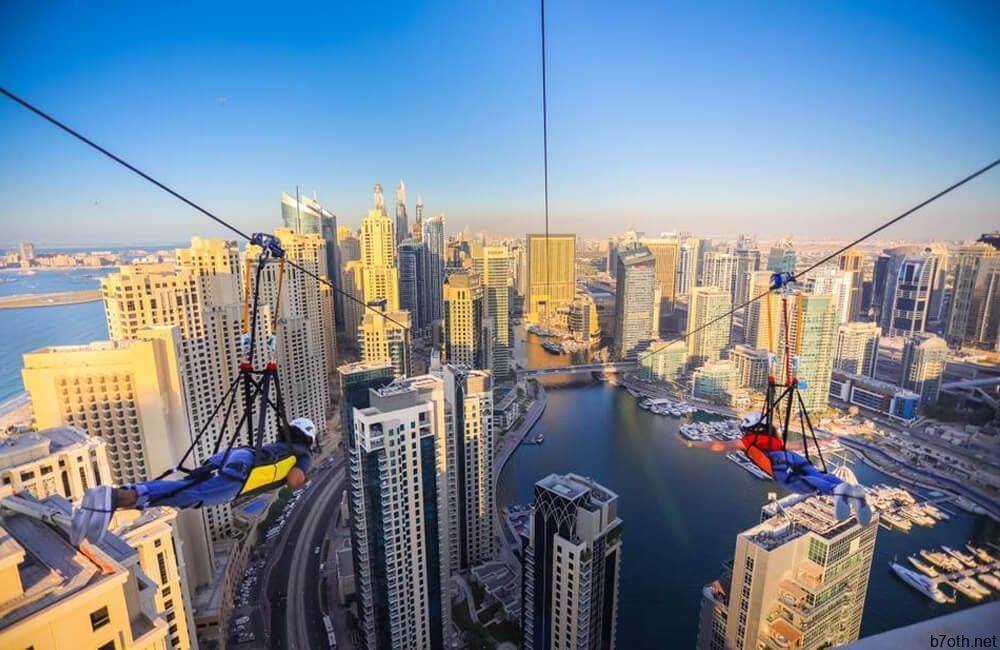 Zipline Over Dubai Marina @xdubai / Facebook.com