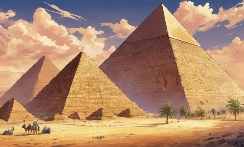 three pyramids in egypt